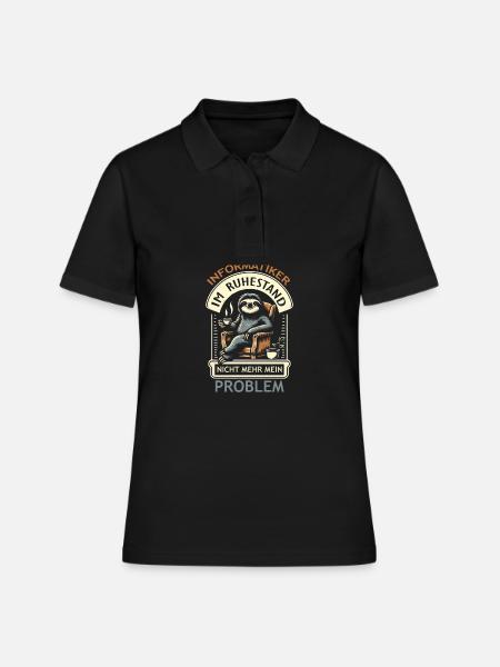 Informatiker Ruhestand - Frauen Polo Shirt - Schwarz