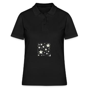 Sternen Lichter Komet Himmel Stern - Frauen Polo Shirt - Schwarz - Vorne - Ailine (174cm)