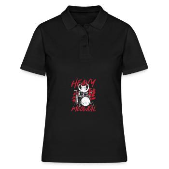 Heavy Meowtal Musique heavy metal - Polo Femme - noir - Devant - Ailine (174cm)