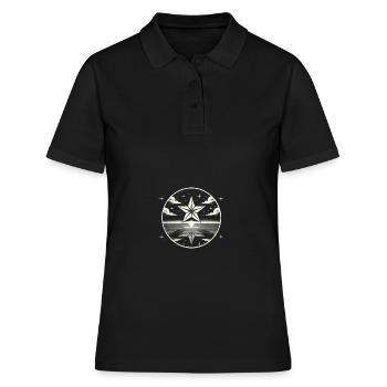 Himmelskörper, Geschenkidee, Sternenhimmel Komet L - Frauen Polo Shirt - Schwarz - Vorne - Ailine (174cm)