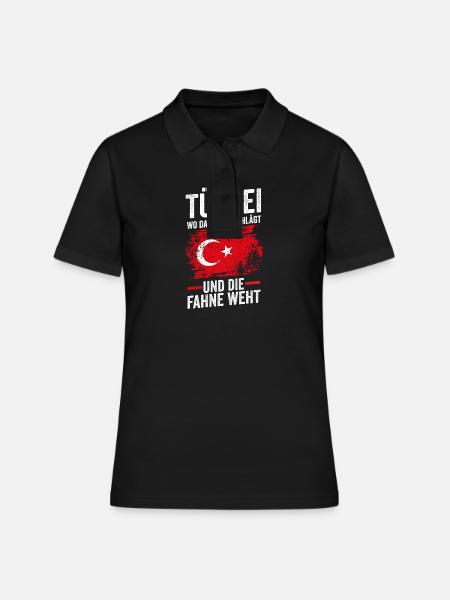 Turcs Turquie Turquie - Polo Femme - noir