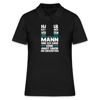 Kasachen Kasachstan - Frauen Polo Shirt - Schwarz - Vorne - Ailine (174cm)