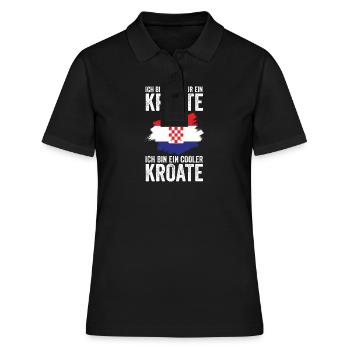 Croate Croate Croatie - Polo Femme - noir - Devant - Ailine (174cm)