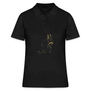 Motifs illustrés avec Viscacha - Polo Femme - noir - Devant - Ailine (174cm)