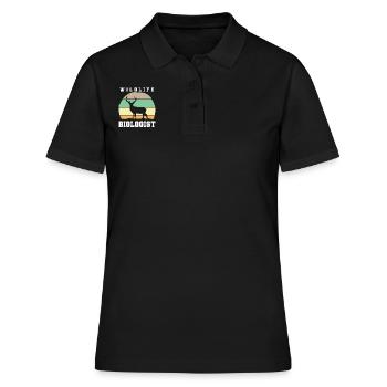 Biologiste de la faune Wildtierbiologe - Polo Femme - noir - Devant - Ailine (174cm)