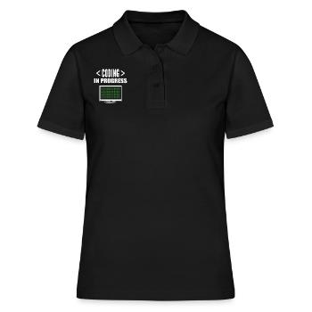 Programmierung und Codierung IT-Spezialist - Frauen Polo Shirt - Schwarz - Vorne - Ailine (174cm)