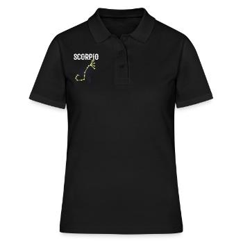 Scorpio Astrologie - Frauen Polo Shirt - Schwarz - Vorne - Ailine (174cm)