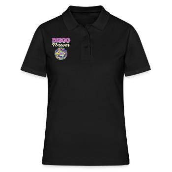 Disco Forever Disco Fanatic - Frauen Polo Shirt - Schwarz - Vorne - Ailine (174cm)