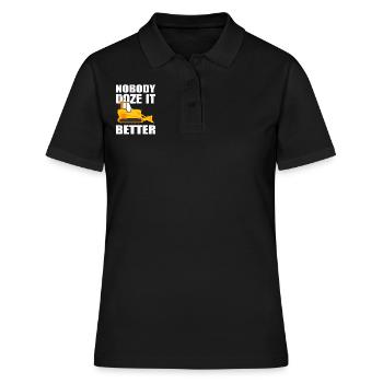 Lustiger Anbieter schwerer Geräte Bulldozer -Opera - Frauen Polo Shirt - Schwarz - Vorne - Ailine (174cm)