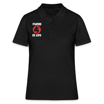 Judo -Kampfkunst Judoka - Frauen Polo Shirt - Schwarz - Vorne - Ailine (174cm)