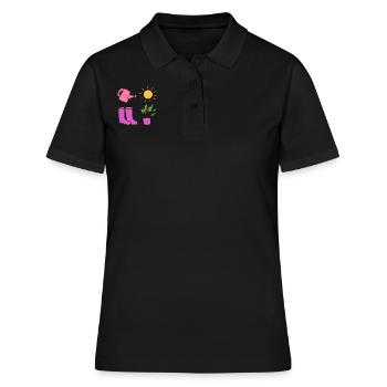Botanisch Gärtner - Frauen Polo Shirt - Schwarz - Vorne - Ailine (174cm)