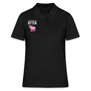 Schweinliebhaber Veganer Aktivist - Frauen Polo Shirt - Schwarz - Vorne - Ailine (174cm)
