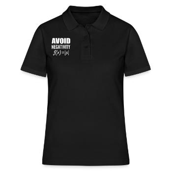 Avoid Negativity Mathematikprofessor - Frauen Polo Shirt - Schwarz - Vorne - Ailine (174cm)