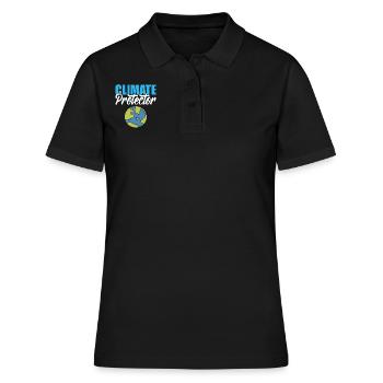 Globale Erwärmung Grüner Aktivist - Frauen Polo Shirt - Schwarz - Vorne - Ailine (174cm)