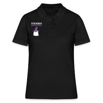 Lustiger Zauberer Zaubern - Frauen Polo Shirt - Schwarz - Vorne - Ailine (174cm)