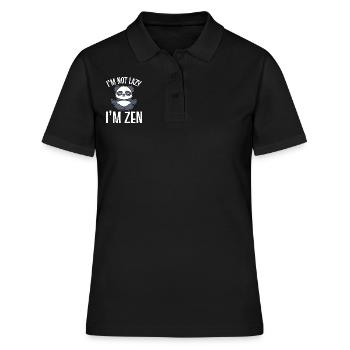 I'm Not Lazy I'm Zen Zen-Praktizierender - Frauen Polo Shirt - Schwarz - Vorne - Ailine (174cm)