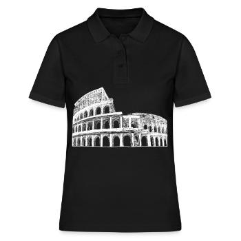 Kolosseum Rom Kolosseum Italien Souvenir Denkmal - Frauen Polo Shirt - Schwarz - Vorne - Ailine (174cm)
