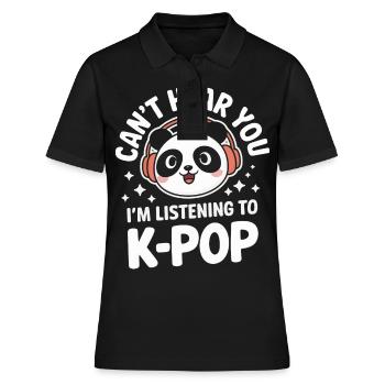 Musique K-Pop Pop Coréenne - Polo Femme - noir - Devant - Ailine (174cm)
