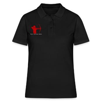 Zielen Ausatmen Schuss Bogenschießen - Frauen Polo Shirt - Schwarz - Vorne - Ailine (174cm)