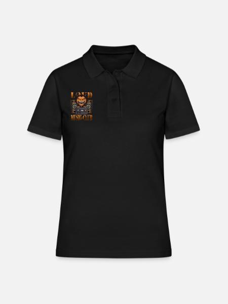 Loud Music Club - Women's Polo Shirt - black
