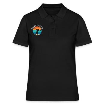Fast Catch Bumerangwerfer - Frauen Polo Shirt - Schwarz - Vorne - Ailine (174cm)