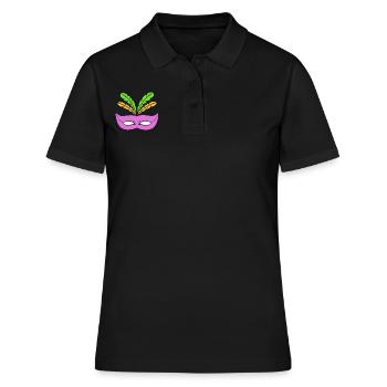 Mardi Gras Mask Mardi Gras Performer - Frauen Polo Shirt - Schwarz - Vorne - Ailine (174cm)