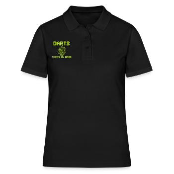 Dart Shooting Dartwerfer - Frauen Polo Shirt - Schwarz - Vorne - Ailine (174cm)