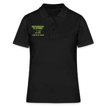 Nähliebhaber Schneider - Frauen Polo Shirt - Schwarz - Vorne - Ailine (174cm)