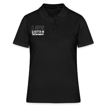 Lustige Versicherungsagenten Versicherung - Frauen Polo Shirt - Schwarz - Vorne - Ailine (174cm)