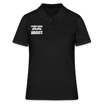 Comic -Buchliebhaber Comic Illustrator - Frauen Polo Shirt - Schwarz - Vorne - Ailine (174cm)