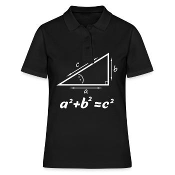 Satz des Pythagoras Geschenk für Mathe Lehrer Nerd - Frauen Polo Shirt - Schwarz - Vorne - Ailine (174cm)