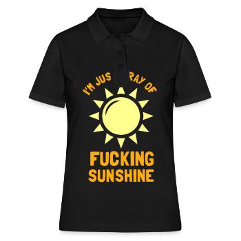 Sarcastic Sunbeam Gift - Women's Polo Shirt - black - Front - Ailine (174cm)