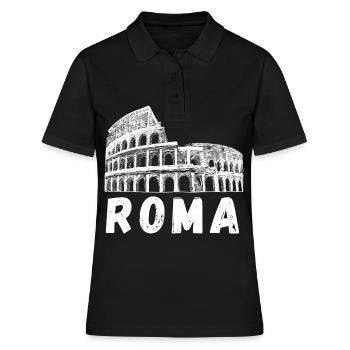 Roma Colosseum Rome Colisée Italie Souvenir - Polo Femme - noir - Devant - Ailine (174cm)