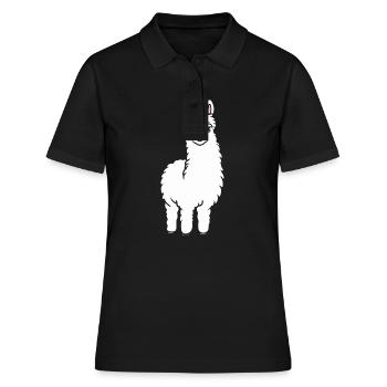 Cute little llama humor - Women's Polo Shirt - black - Front - Ailine (174cm)