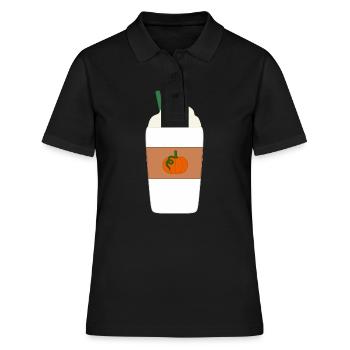 Pumpkin Spice Latte - Frauen Polo Shirt - Schwarz - Vorne - Ailine (174cm)