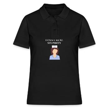 Infirmière Je ne peux pas guérir le cadeau de stupidité - Polo Femme - noir - Devant - Ailine (174cm)