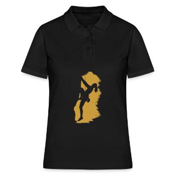 escalade fille grimpeuse un roccher - Polo Femme - noir - Devant - Ailine (174cm)