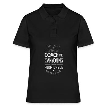 coach Canyoning formidable cadeau sport d eau - Polo Femme - noir - Devant - Ailine (174cm)
