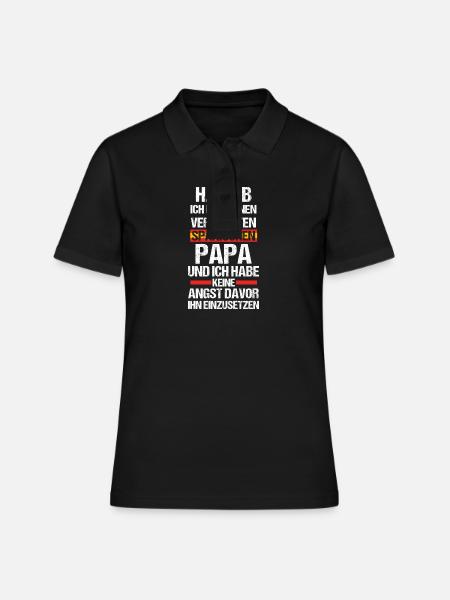 Espagnol, Papa, Papa, Espagne - Polo Femme - noir
