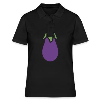Aubergine - Frauen Polo Shirt - Schwarz - Vorne - Ailine (174cm)