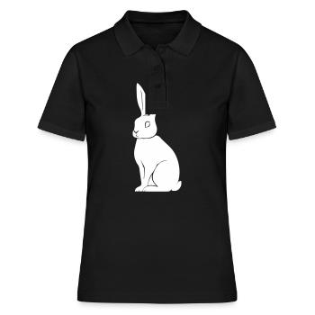 Kaninchen - Frauen Polo Shirt - Schwarz - Vorne - Ailine (174cm)