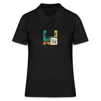 Bovins vaches Bovins Highland - Polo Femme - noir - Devant - Ailine (174cm)