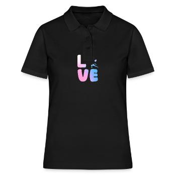 Fechter Fechten - Frauen Polo Shirt - Schwarz - Vorne - Ailine (174cm)