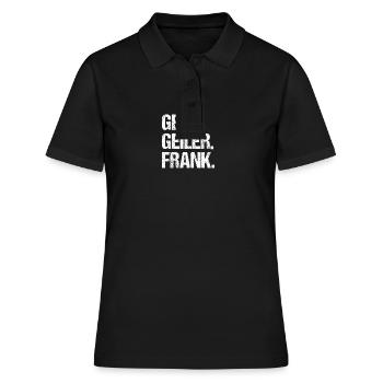 Frank - Frauen Polo Shirt - Schwarz - Vorne - Ailine (174cm)