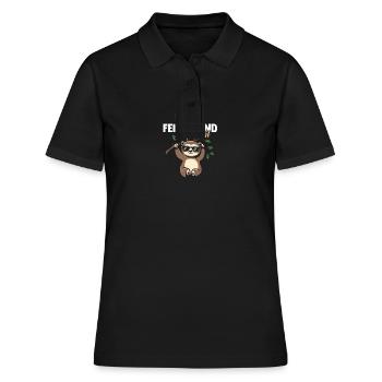 Paresseux Emil - Polo Femme - noir - Devant - Ailine (174cm)