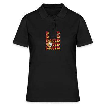 David - Frauen Polo Shirt - Schwarz - Vorne - Ailine (174cm)