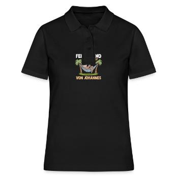 Faultier Johannes - Frauen Polo Shirt - Schwarz - Vorne - Ailine (174cm)