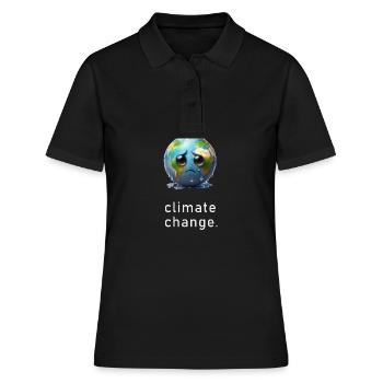 Weeping sad earth climate change - Women's Polo Shirt - black - Front - Ailine (174cm)