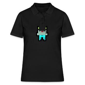 Pixel Küken - Frauen Polo Shirt - Schwarz - Vorne - Ailine (174cm)