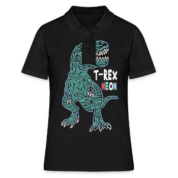 T-Rex Neon - Polo Femme - noir - Devant - Ailine (174cm)
